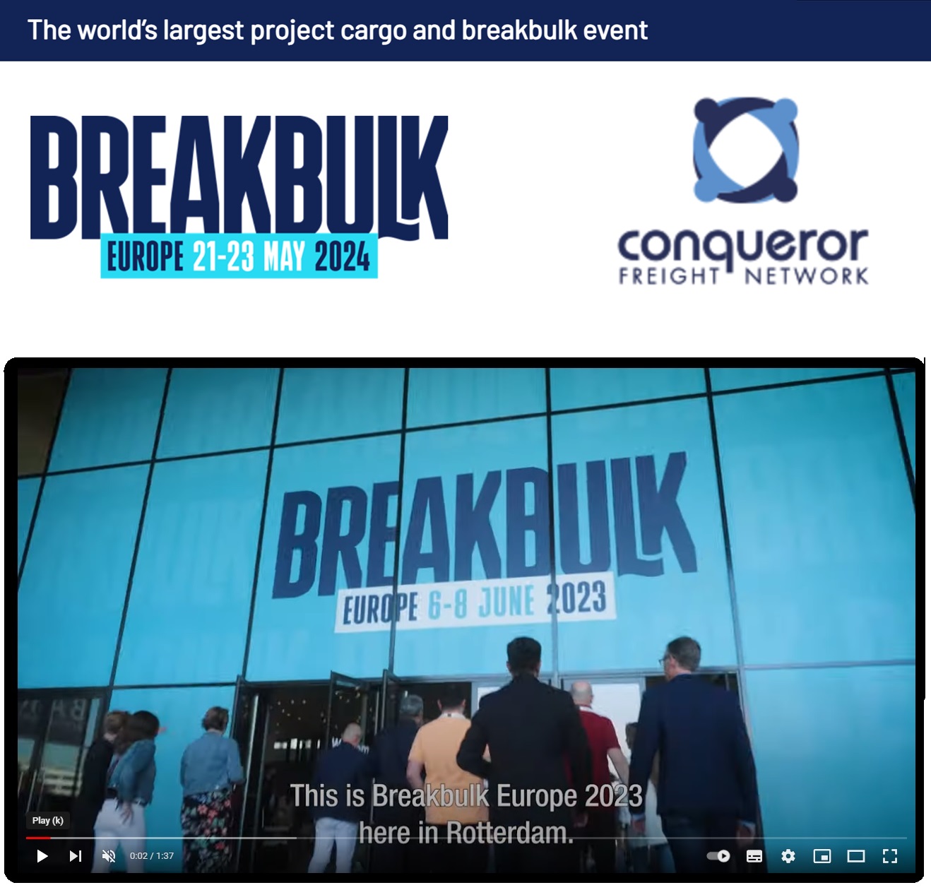 A record attendance at Breakbulk Europe 2023